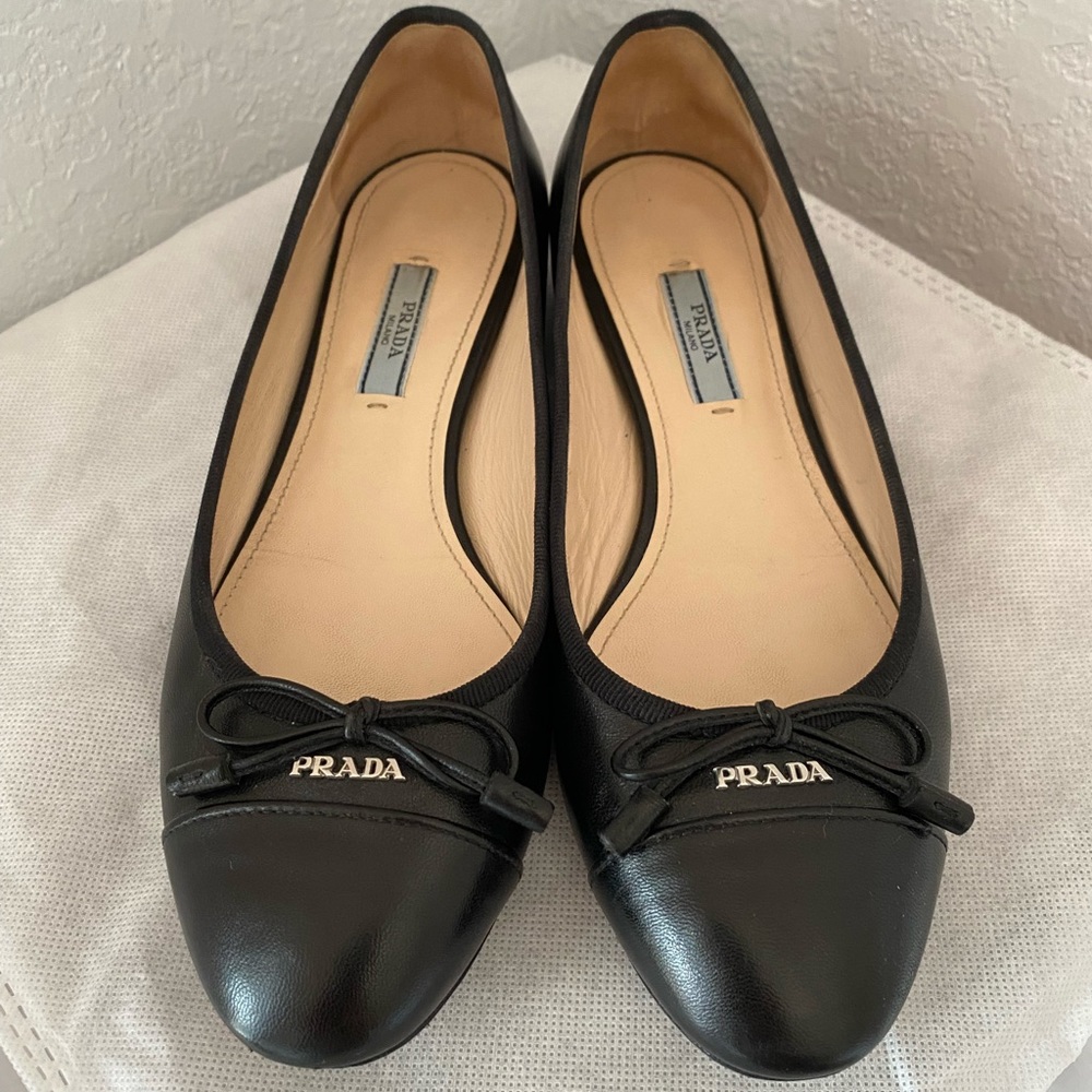 Prada Black Ballet Flats
